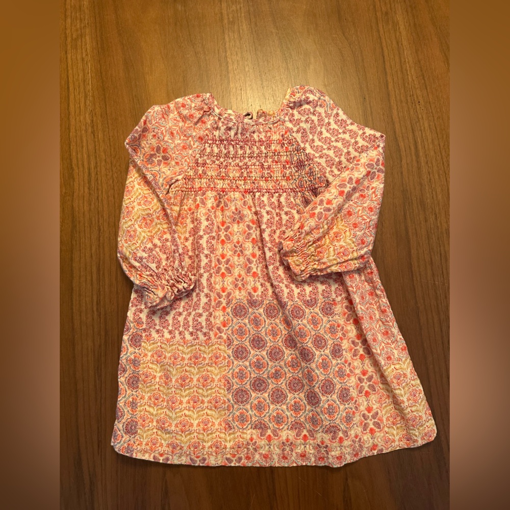 Zara smocked pink dress for girls